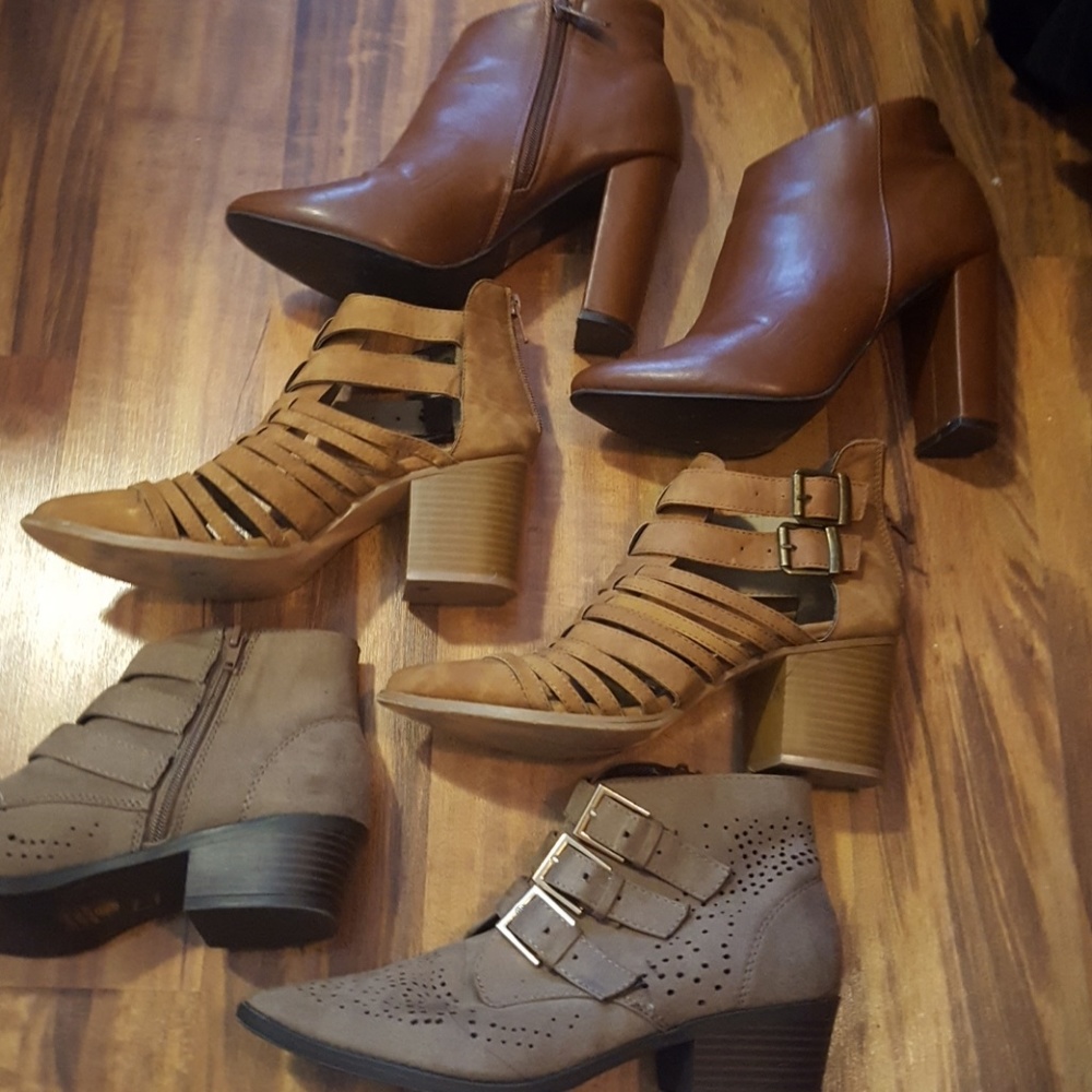 Ankle boots (3 PAIRS for $35!)
